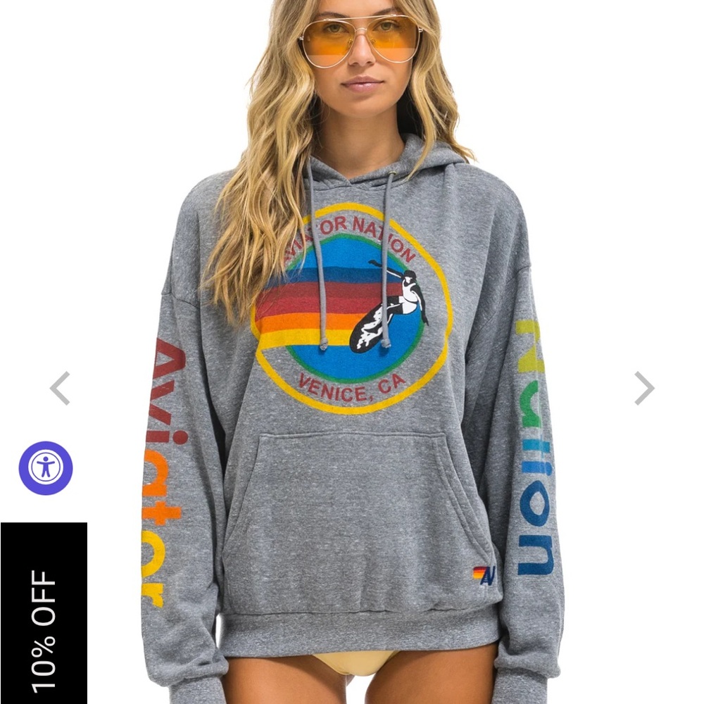 Aviator Nation Relaxed Pullover Hoodie